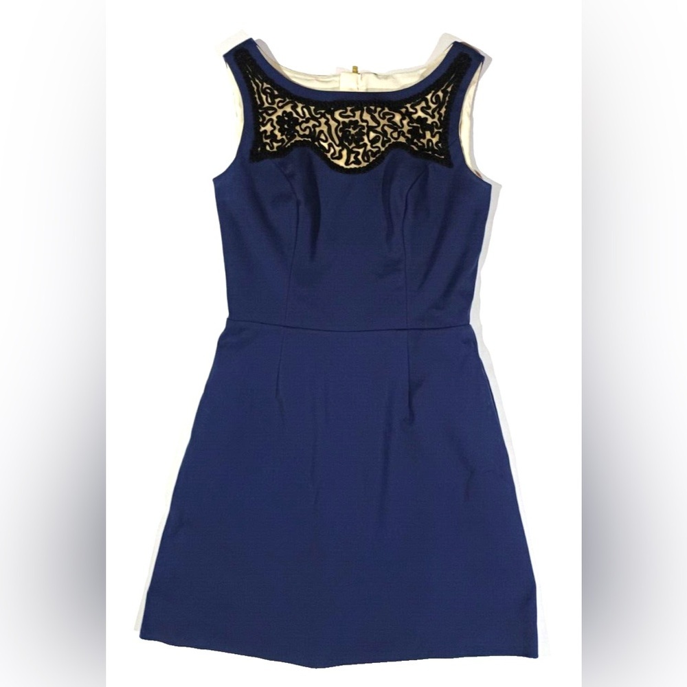 Lilly Pulitzer Navy Embroidered Dress Size 0 Classic Resort Chic - Picture 8 of 12